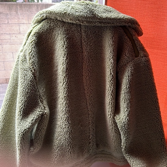 NWT Free People Fluffy Green Jacket - Picture 5 of 8